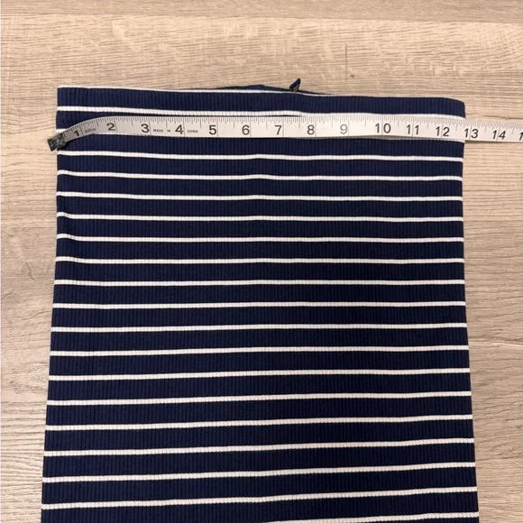 Polo Ralph Lauren Navy Blue and White Stripes Pencil Skirt - Picture 4 of 9